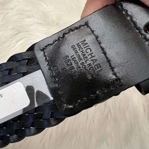 Michael Kors Navy and Black Braided Belt - Picture 3 of 8